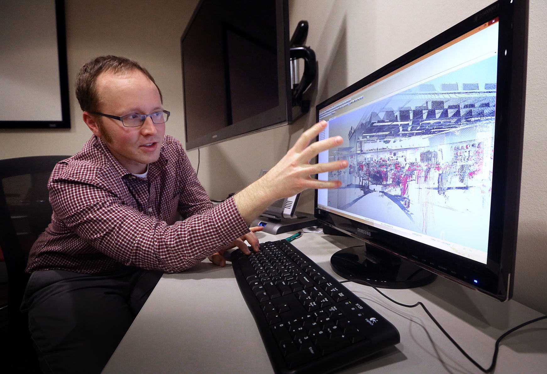 Digital image on computer screen